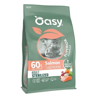 Oasy Superior Formula Cat Adult Sterilized al Salmone 1,5 kg