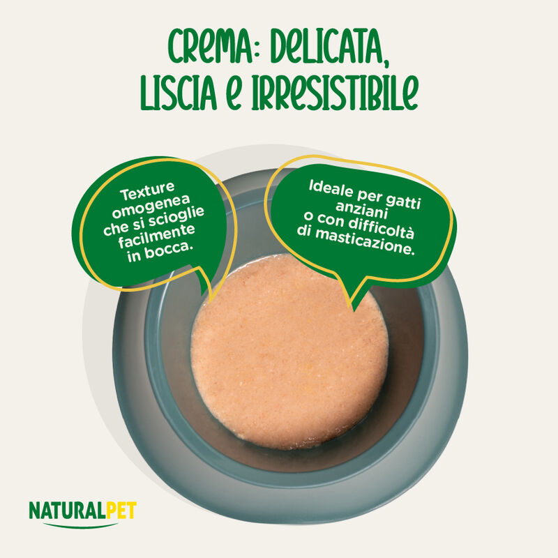 Naturalpet Cat Crema Tonno con Salmone 70g