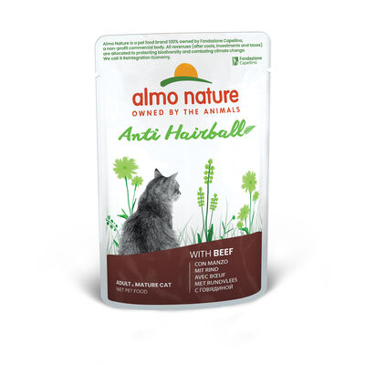 Almo Nature Cat Anti Hairball con Manzo 70 gr