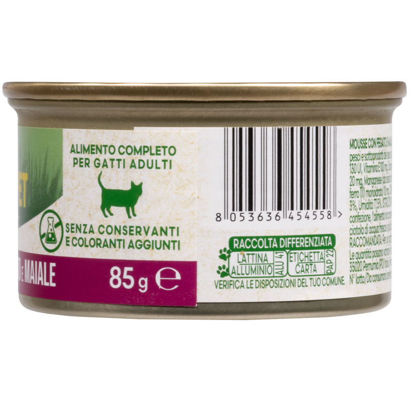 Naturalpet Cat Adult Mousse Fegato e maiale 85gr