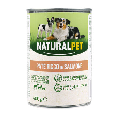 Naturalpet Dog Adult Patè ricco in Salmone 400 gr
