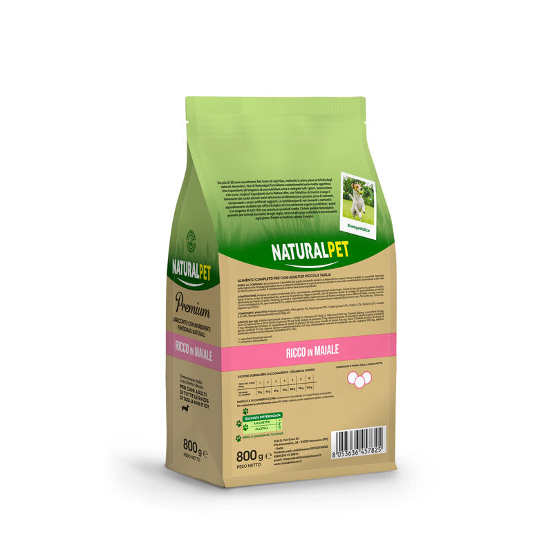 Naturalpet Premium Dog Adult Toy al Maiale 800 gr