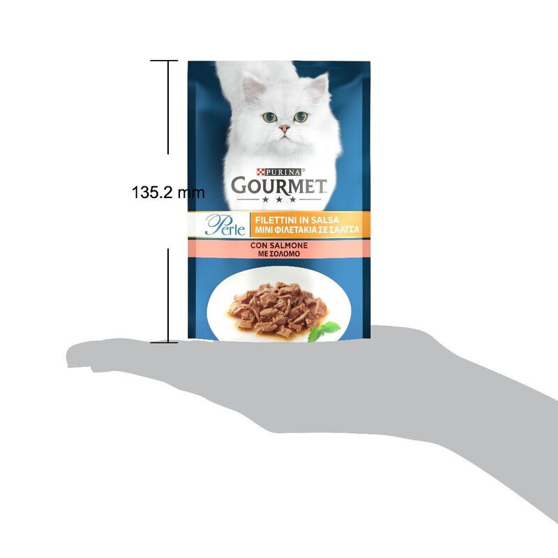 Gourmet Perle Cat Adult Filettini in Salsa con Salmone 85 gr