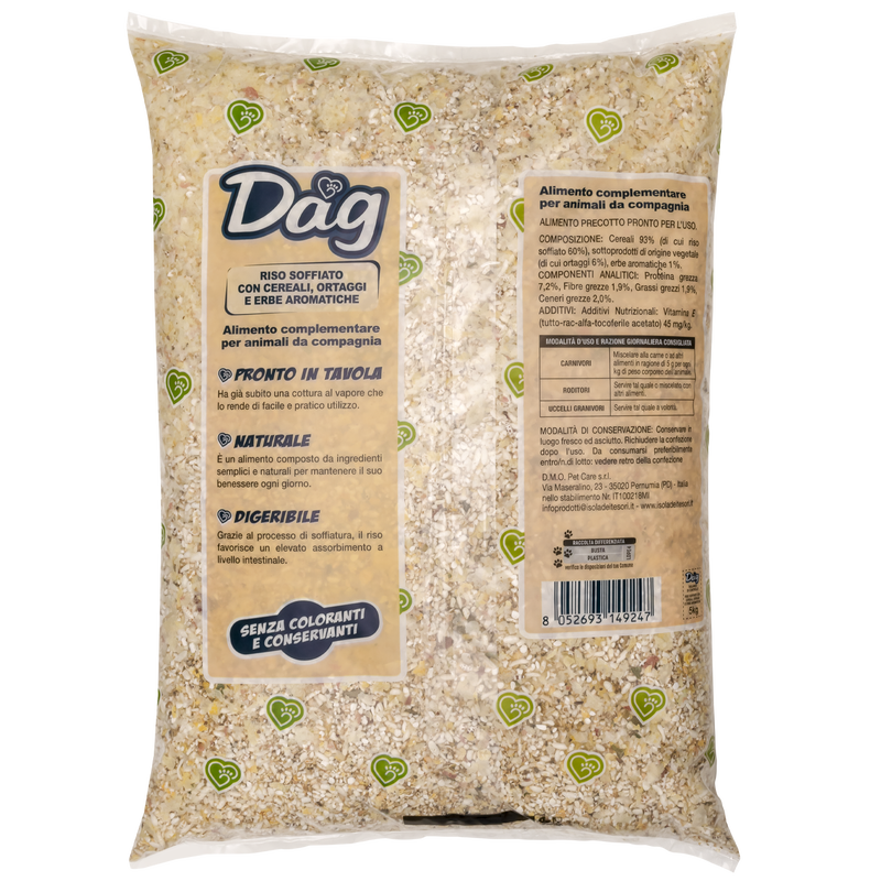 Dag Dog Riso soffiato con cereali, ortaggi e erbe aromatiche 5 kg