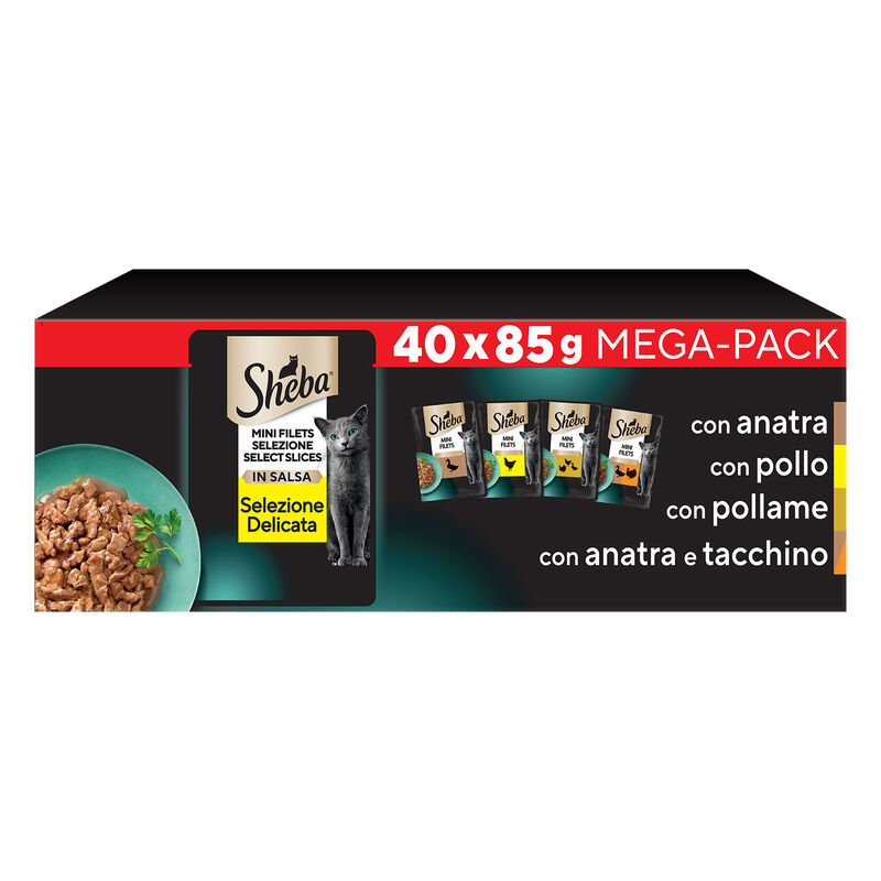 Sheba Cat Selezioni in Salsa Selezione Delicata 40 pz x 85 gr 