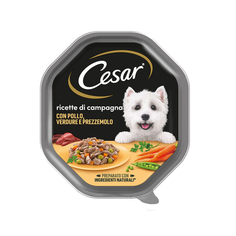 Cesar Dog Ricette di Campagna con Pollo e Verdure in Salsa 150 gr