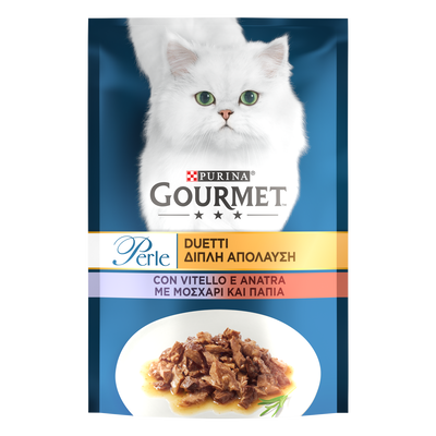 Gourmet Perle Duetti Cat Adult con Vitello e Anatra 85 gr