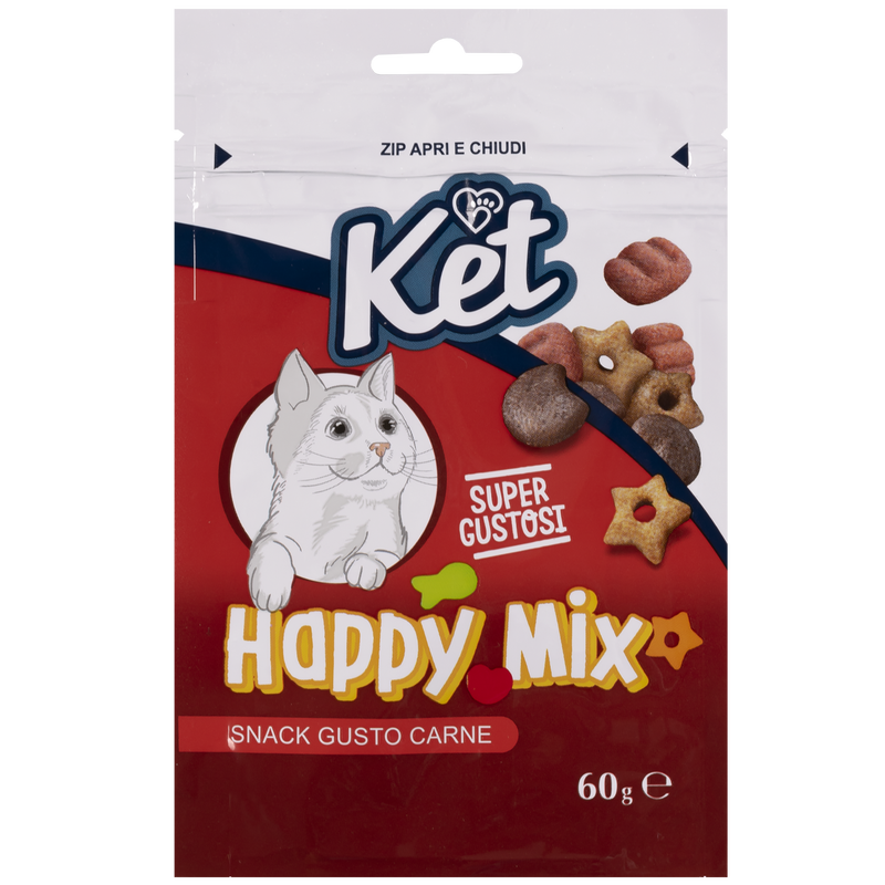 Ket Cat Adult Happy Mix Snack gusto Carne 60gr