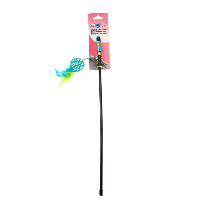 Petup Joy Gioco Stuzzicagatto con Pallina di Corda e Piume