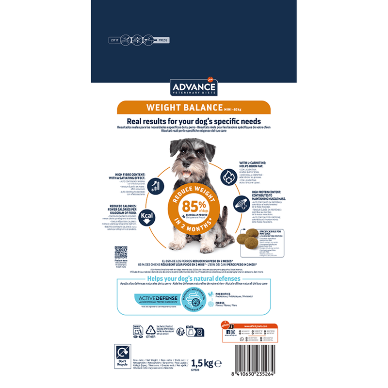 Advance Veterinary Diets Dog Adult Mini Weight Balance 1,5 kg