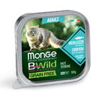 Monge Natural Superpremium BWild per gatti adulti Merluzzo 100 gr image number 0