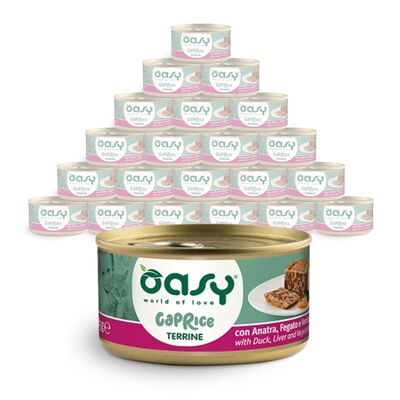 Oasy Caprice Cat Adult Terrina con Anatra Fegato e Verdure 85 gr