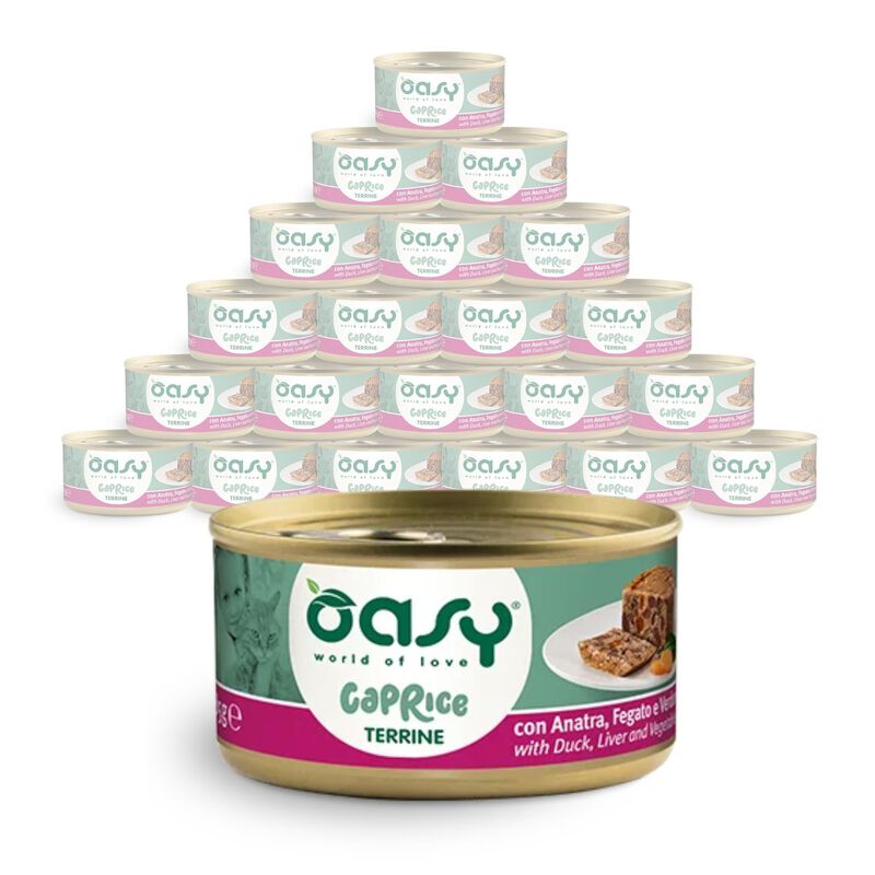 Oasy Caprice Cat Adult Terrina con Anatra Fegato e Verdure 85 gr