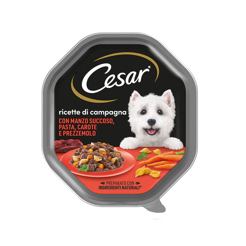 Cesar Dog Manzo, Pasta e Carote 150 gr