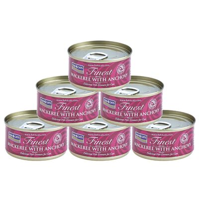 Fish4Cats Finest Cibo Umido per gatti Sgombro e Acciughe 70 gr