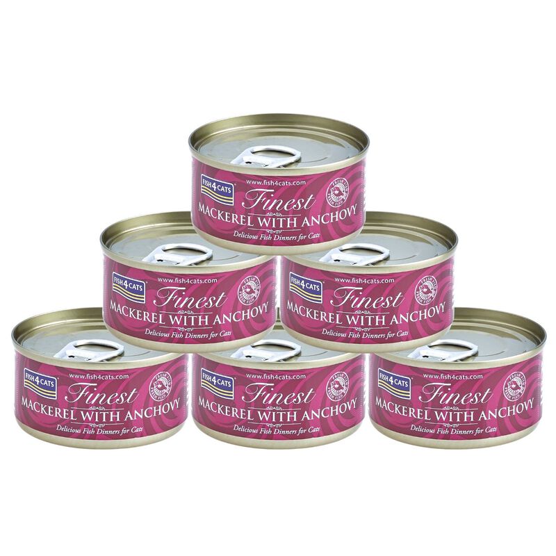 Fish4Cats Finest Cibo Umido per gatti Sgombro e Acciughe 70 gr