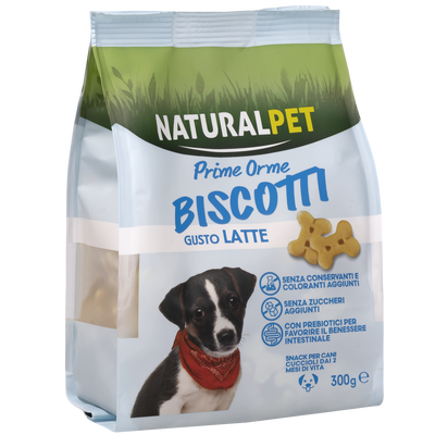 Naturalpet Prime Orme Puppy Biscotti gusto Latte 300gr