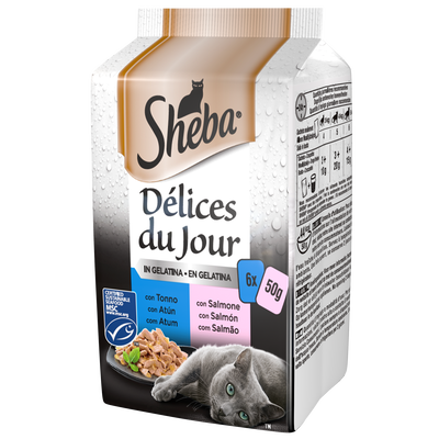 Sheba Cat Delice du Jour salmone e tonno in salsa 6x50 gr