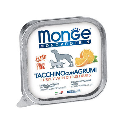 Monge Monoprotein Dog Adult Paté Tacchino con Agrumi 150 gr