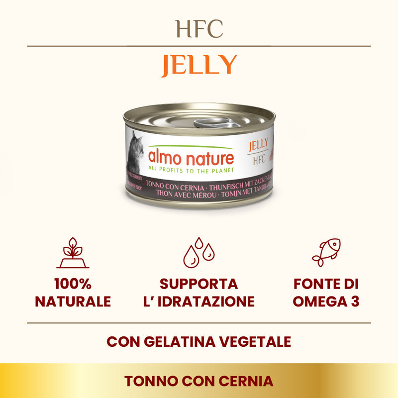 Almo Nature HFC Cat Jelly Tonno con Cernia 70g