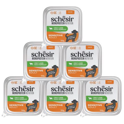 Schesir Monoprotein Dog Adult Sensitive pat&eacute; agnello 150gr