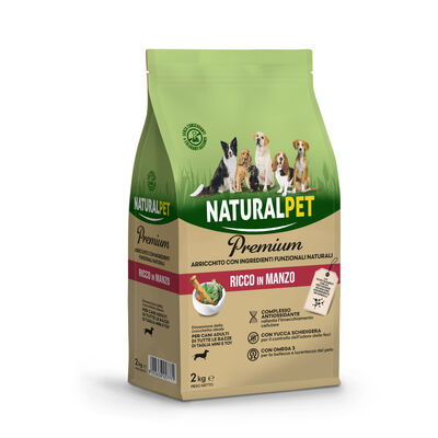 Naturalpet Premium Dog Adult Mini al Manzo 2 kg