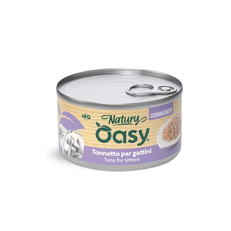 Oasy Natury umido per gattini Tonnetto in brodo 85 gr