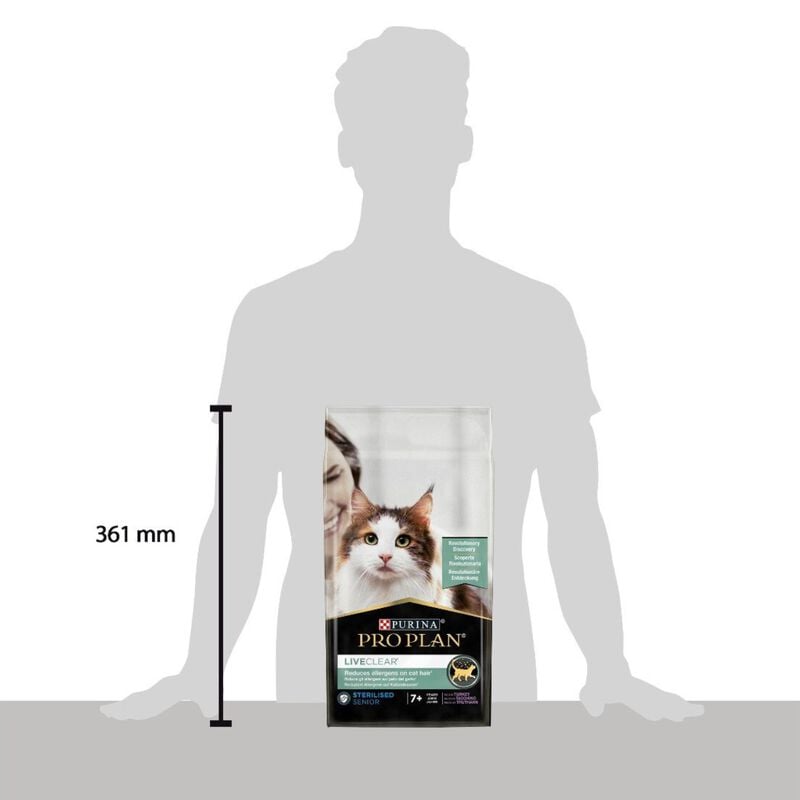 Purina Pro Plan LiveClear Cat Senior 7+ Sterilised Tacchino 1,4 kg
