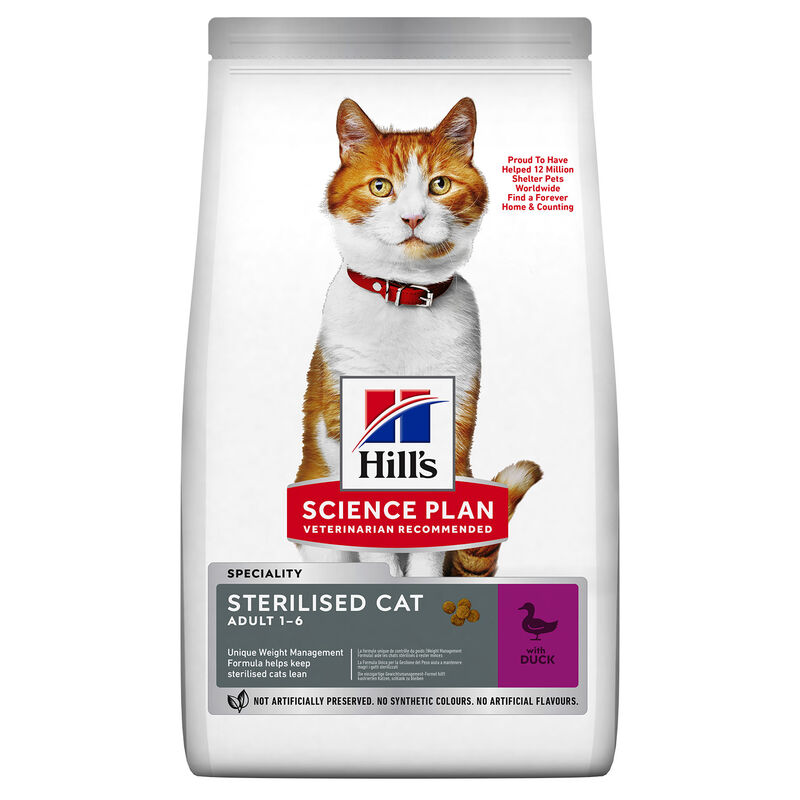 Hill's Science Plan Cat Adult Sterilised con Anatra 7 kg
