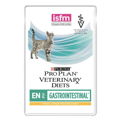 Purina Pro Plan Veterinary Diets Cat PPVD Feline EN Gastrointestinal St/Ox con Pollo 10x85 gr