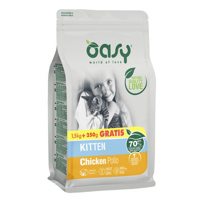 Oasy Cat Kitten Pollo 1,5 kg+250gr