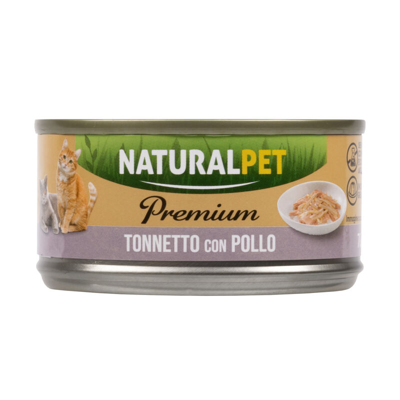 Naturalpet Premium Cat Adult Tonnetto con pollo 70gr