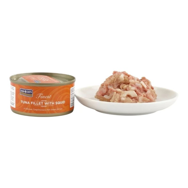 Fish4Cats Finest Cibo Umido per gatti Tonno e Calamari 70 gr