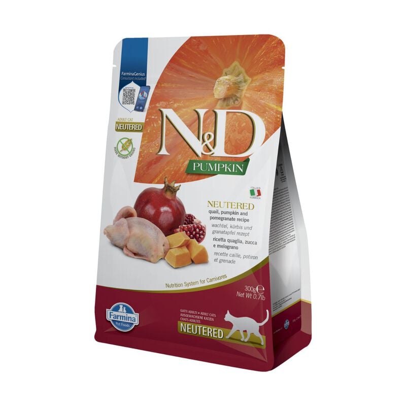 N&D Farmina Pumpkin Neutered Cat Quaglia e Melograno 300 gr