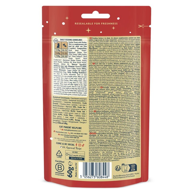 Lily's Kitchen cat snack Festive Treats 60 gr