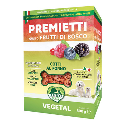 Amico Veg dog Premietti con Frutti di Bosco 300 gr.