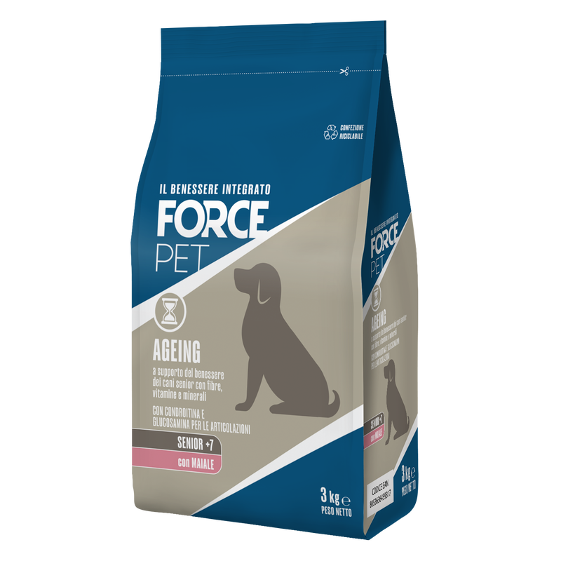 Forcepet Dog Senior + 7 anni Ageing con maiale 3kg