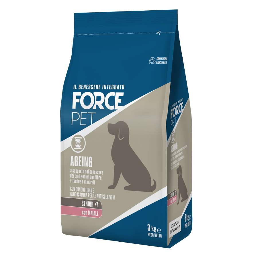 Forcepet Dog Senior + 7 anni Ageing con maiale 3kg
