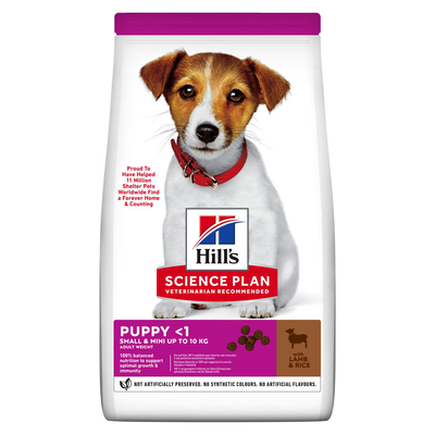 Hill's Science Plan Puppy Small & Mini con Agnello e Riso 1,5 kg
