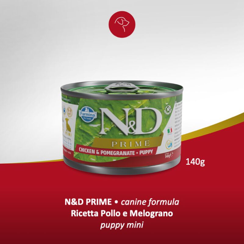 Farmina N&D Prime Dog Puppy Mini Pollo e Melograno 140 gr
