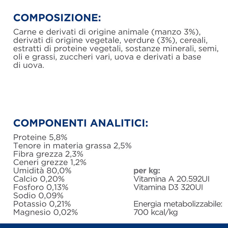 Hill's Prescription Diet Dog Metabolic spezzatino con Manzo 354gr