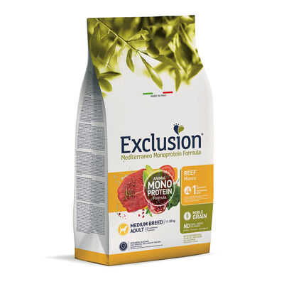 Exclusion Mediterraneo Monoprotein Dog Medium Adult Beef 3 Kg