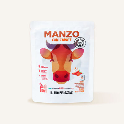 Real Bowl Dog Grain Free Manzo 150 gr