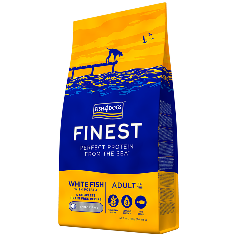 Fish4dogs Finest Dog Adult Large Pesce Bianco 12 kg