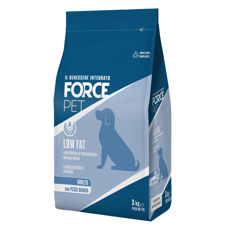 Forcepet Dog Adult Low Fat con pesce bianco 3kg