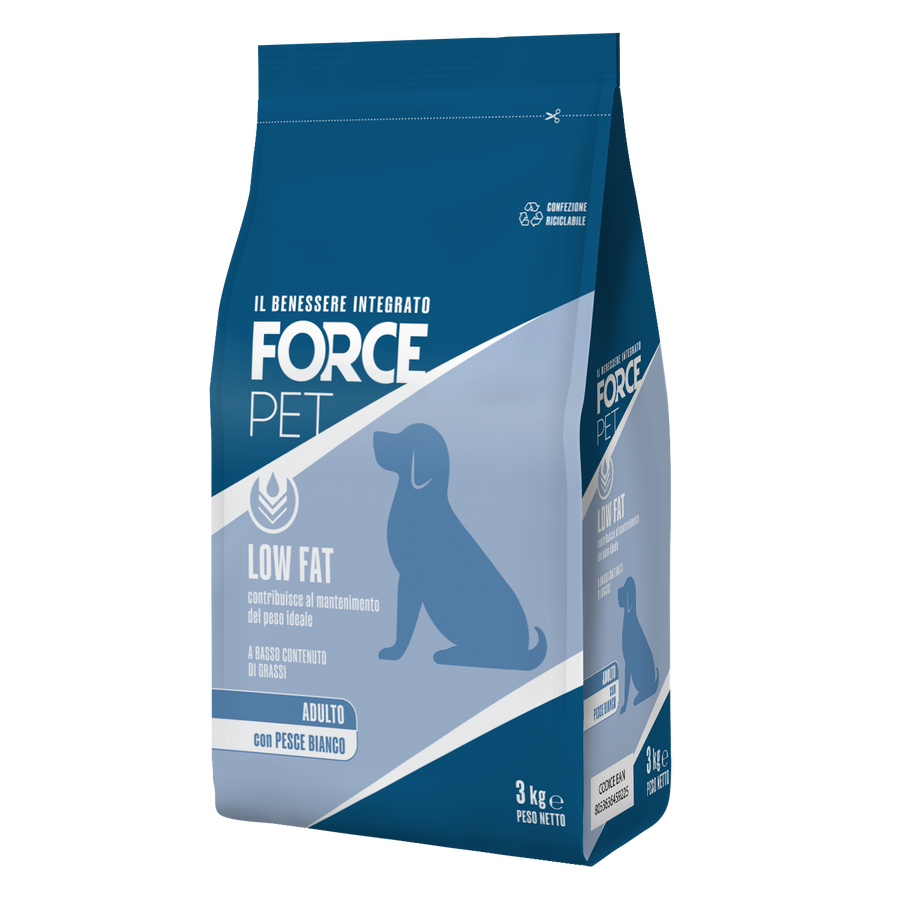 Forcepet Dog Adult Low Fat con pesce bianco 3kg