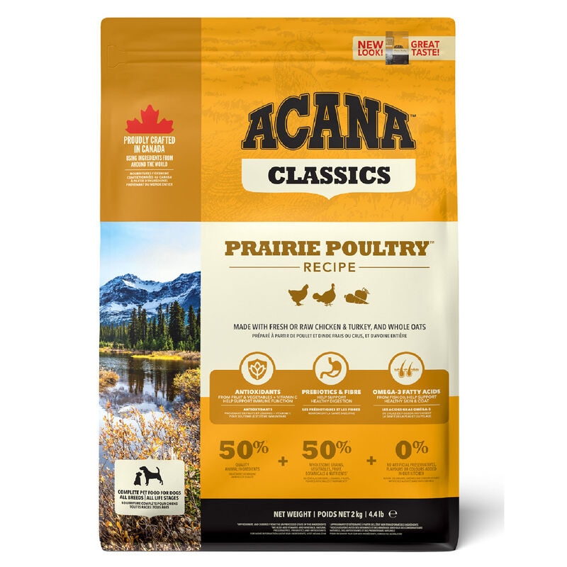 ACANA Classics Prairie Poultry 2kg - Alimento per cani con pollo e tacchino