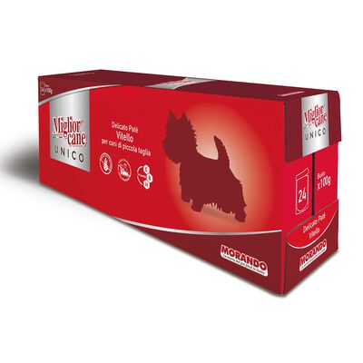 Migliorcane Unico Dog Adult Mini delicato patè Vitello 100 gr x 24 pz