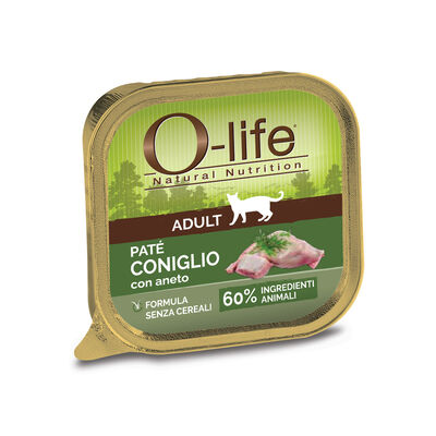 O-life Cat Adult: Patè di Coniglio con Aneto - 85 gr
