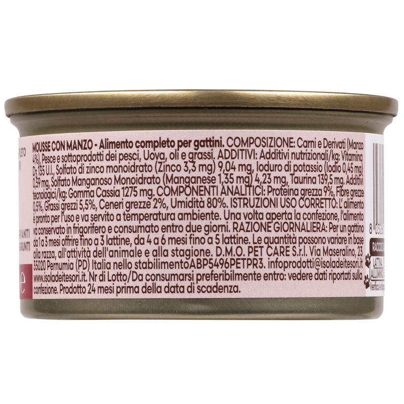 Naturalpet Prime Orme Kitten Mousse Manzo 85 gr